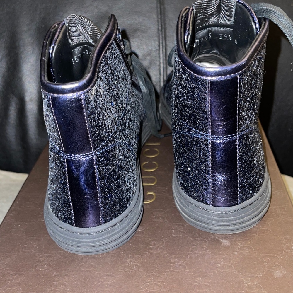 RARE Gucci Nappa Silk Classic Marine Notte Womens 39.5 NWB - Picture 8 of 13